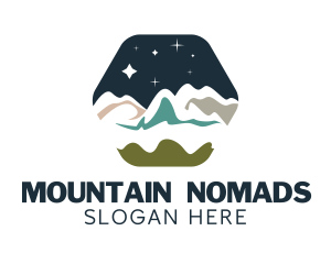 Mountain Scenery Camping  logo design