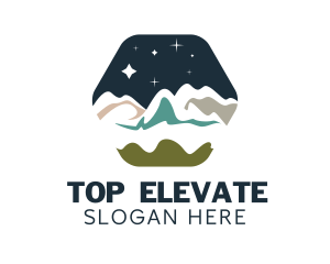 Mountain Scenery Camping  logo design