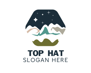 Mountain Scenery Camping  logo design