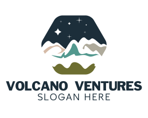 Mountain Scenery Camping  logo design