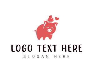 Farm Animal Pig Chick logo