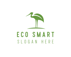 Green Eco Stork logo