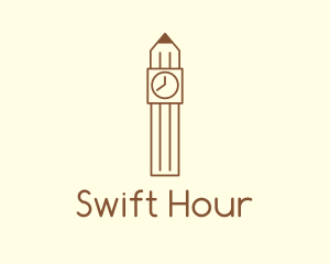 Pencil Clock Tower logo