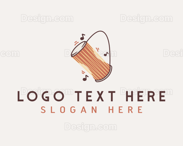 Music Drum Instrument Logo