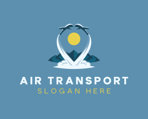 Plane Mountain Travel logo design