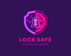 Pixel Shield Lock logo