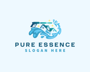 Pressure Wash Housekeeping Splash Logo