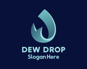 Water Droplet Ribbon logo