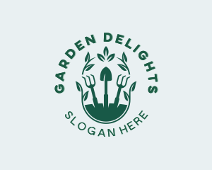 Landscaping Gardening Tools logo design