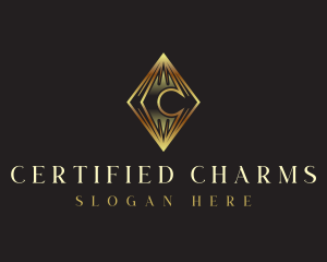 Diamond Jewelry Letter C logo design