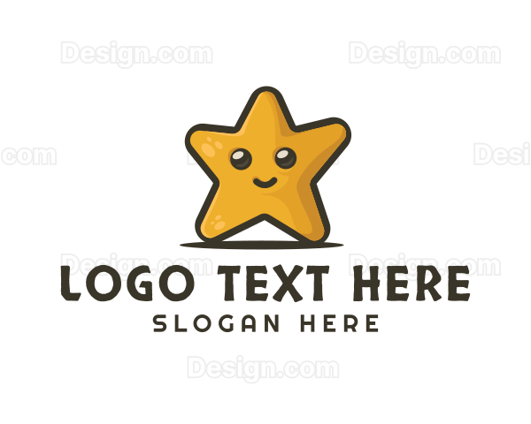 Cute Smiley Star Logo