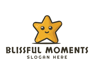 Cute Smiley Star  logo design