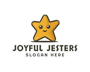 Cute Smiley Star  logo design