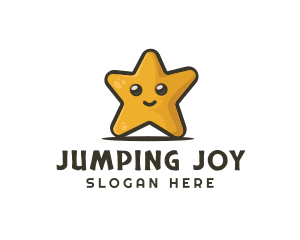 Cute Smiley Star  logo design