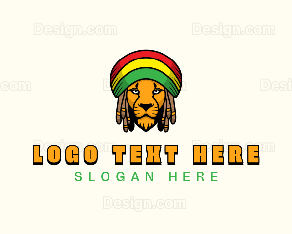 Lion Dreadlocks Rastafari Logo