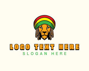 Lion Dreadlocks Rastafari logo