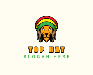 Lion Dreadlocks Rastafari logo design