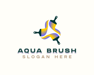 Renovation Paint Brush logo design