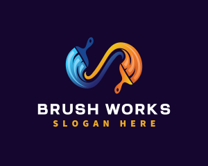 Paint Brush Maintenance logo design