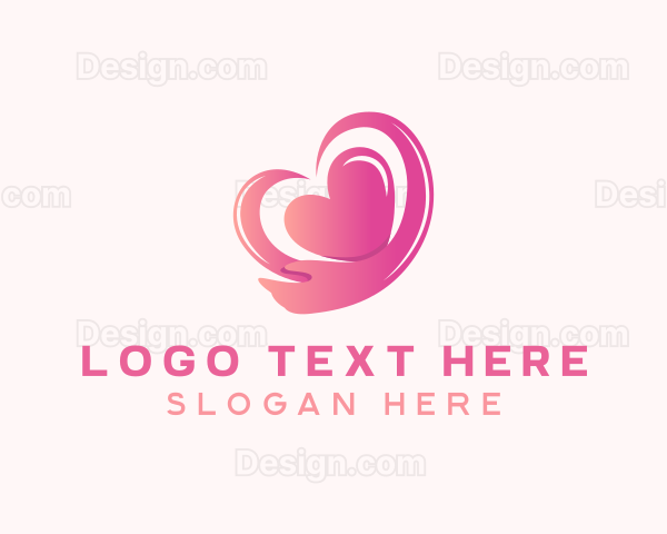 Pink Heart Arm Logo