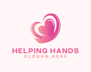 Pink Heart Arm  logo design