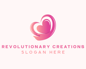 Pink Heart Arm  logo design