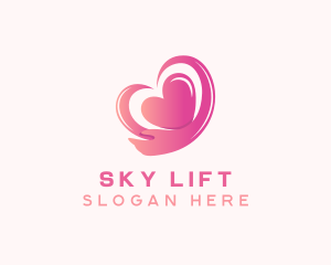 Pink Heart Arm  logo design