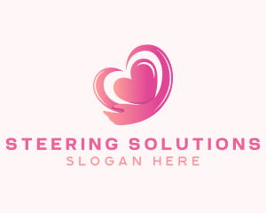 Pink Heart Arm  logo design