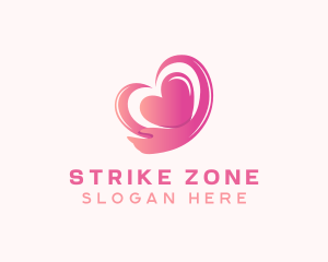 Pink Heart Arm  logo design