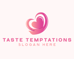 Pink Heart Arm  logo design