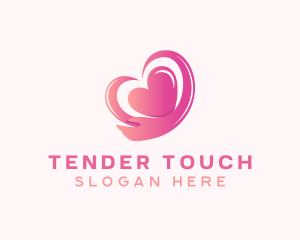 Pink Heart Arm  logo design