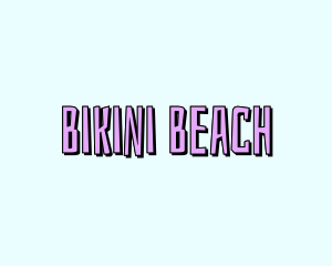 Beach Cartoon Wordmark logo design