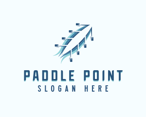 Athletic Dragonboat Paddle logo design