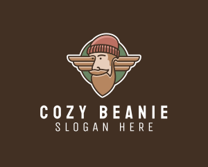 Hipster Lumberjack Wings logo design