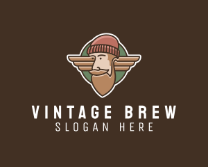 Hipster Lumberjack Wings logo