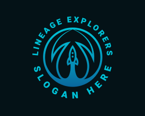 Rocket Launch Circle logo design