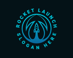 Rocket Launch Circle logo design