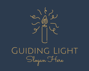 Yellow Candle Spark logo design