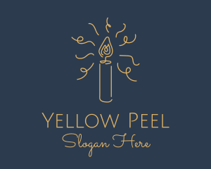 Yellow Candle Spark logo design