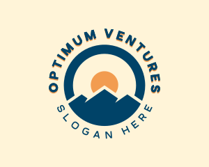 Mountain Sun Letter O logo design