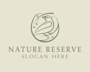 Green Lark Bird logo design