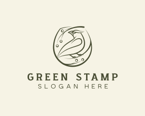 Green Lark Bird logo design