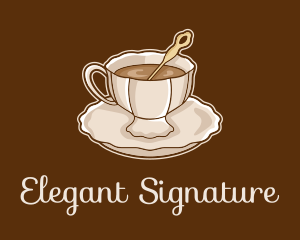 Elegant Coffee Cup logo design