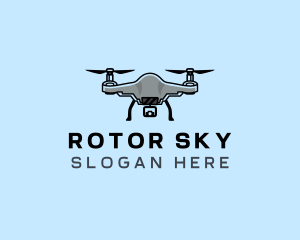 Surveillance Drone Lens logo design