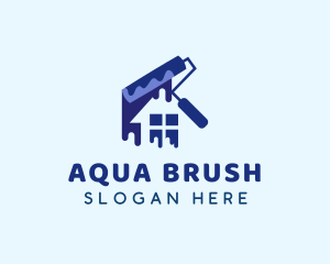 Paint Roller House logo design