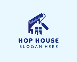 Paint Roller House logo design