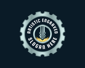 Gear Laser Engrave logo design