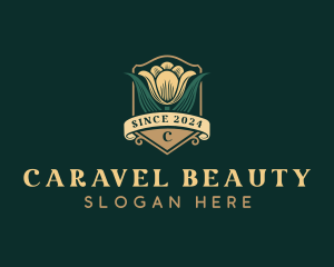 Floral Tulips Garden logo design