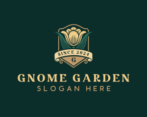 Floral Tulips Garden logo design