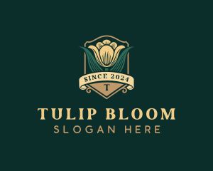 Floral Tulips Garden logo design